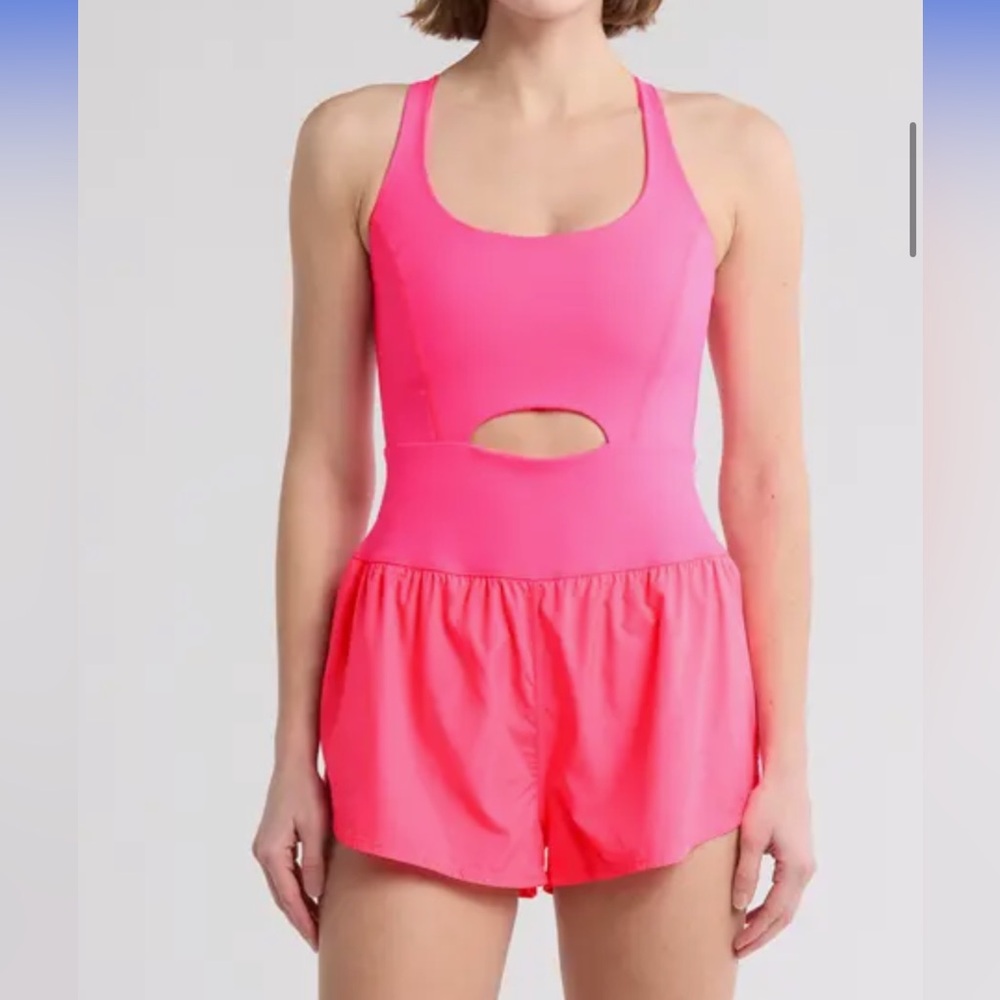 Free People Pink Cutout Jumpsuit